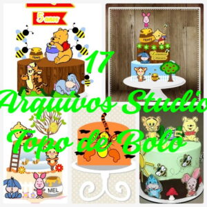 ARQUIVOS DE CORTE TOPO DE BOLO - URSINHO POOH