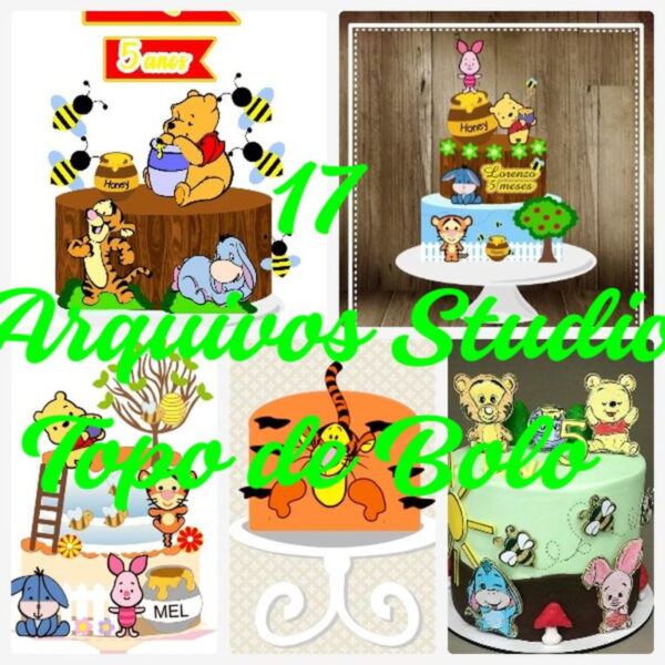 ARQUIVOS DE CORTE TOPO DE BOLO - URSINHO POOH