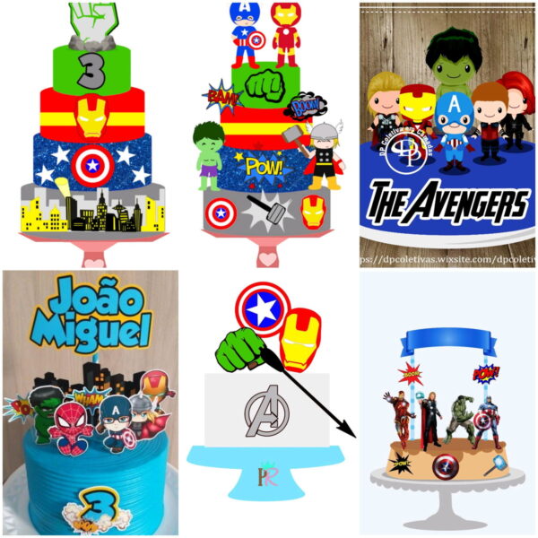 ARQUIVOS DE CORTE TOPO DE BOLO vingadores - Image 2