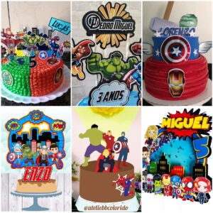 ARQUIVOS DE CORTE TOPO DE BOLO vingadores