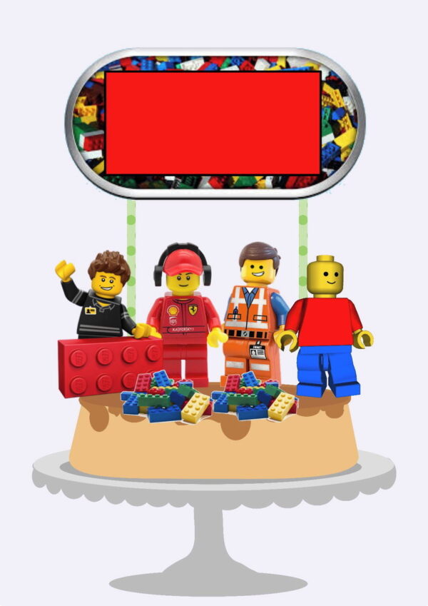 Arquivos Silhouette topo de bolo Lego em camada