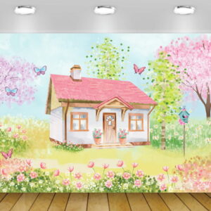 Arte Digital para Painel Casa de Boneca Aquarela