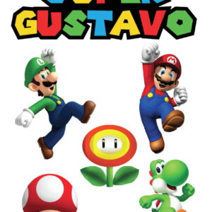 Arte digital topo de bolo Super Mário