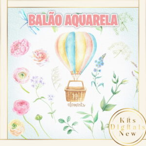 Balão Balões Aquarela Kit Digital