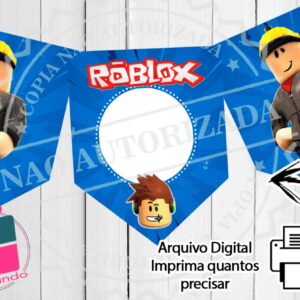 Bandeirola e Adesivo Roblox - Arquivo Digital