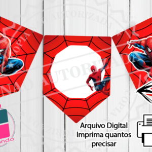 BANDEIROLA HOMEM ARANHA - ARQUIVO DIGITAL