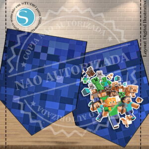 BANDEIROLA MINECRAFT - ARQUIVO DIGITAL