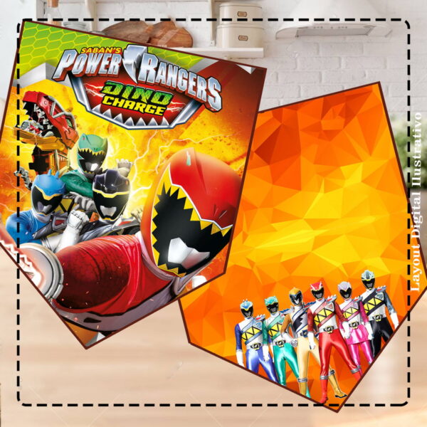 BANDEIROLA POWER RANGERS - ARQUIVO DIGITAL