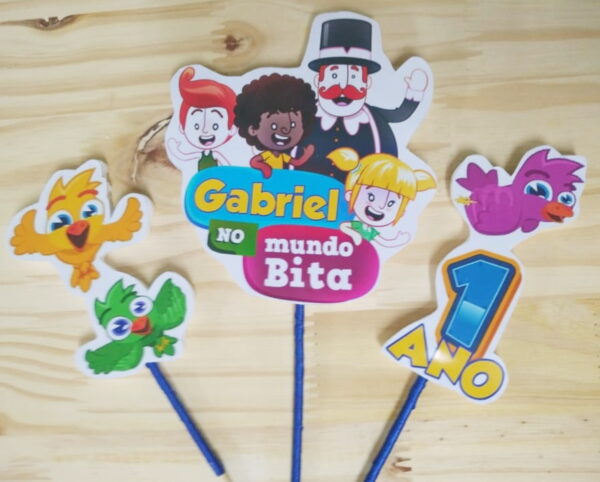 Bita topo de bolo personalizado pronta entrega - Image 2