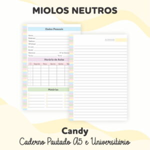 Cadernos - Kit Digital Miolos Cadernos Universitario