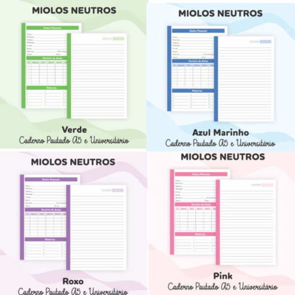 Cadernos - Kit Digital Miolos Cadernos Universitario - Image 4
