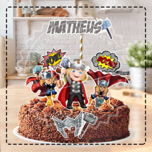 TOPO DE BOLO AVENGERS THOR - ARQUIVO DIGITAL