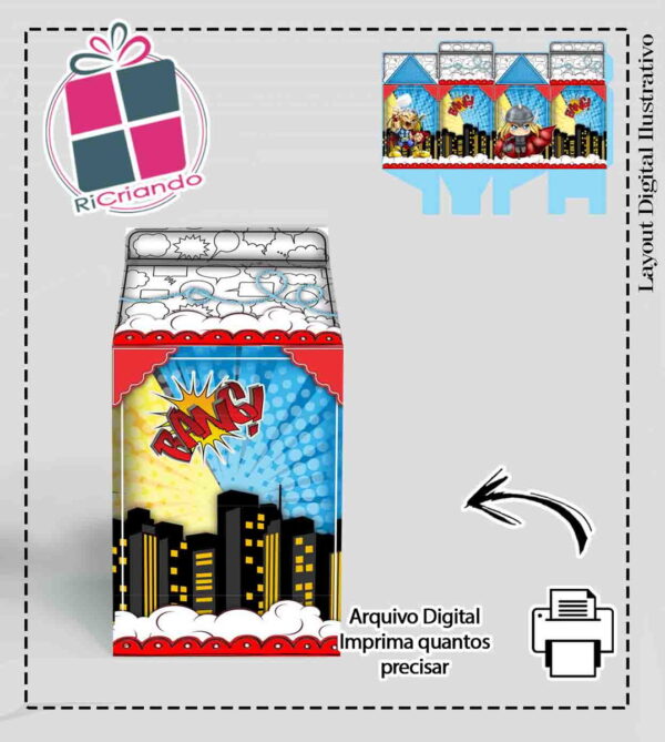 CAIXA MILK AVENGERS THOR - ARQUIVO DIGITAL