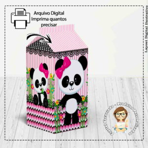 Caixa Milk E Piramide Ursinha Panda - Arquivo Digital
