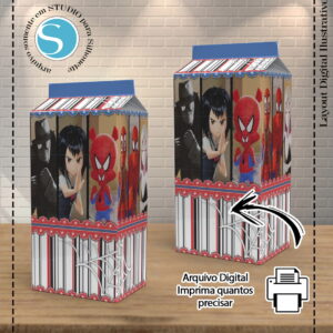 CAIXA MILK HOMEM ARANHA ARANHAVERSO - ARQUIVO DIGITAL