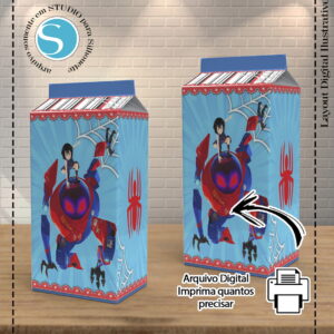 CAIXA MILK HOMEM ARANHA ARANHAVERSO - ARQUIVO DIGITAL