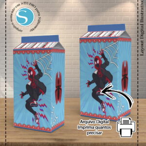CAIXA MILK HOMEM ARANHA ARANHAVERSO - ARQUIVO DIGITAL
