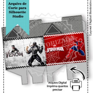 CAIXA MILK VENOM E HOMEM ARANHA - ARQUIVO DIGITAL