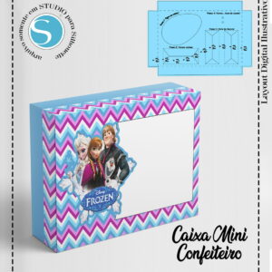 CAIXA MINI CONFEITEIRO FROZEN - ARQUIVO DIGITAL