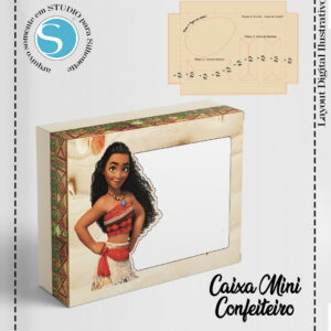 CAIXA MINI CONFEITEIRO MOANA - ARQUIVO DIGITAL