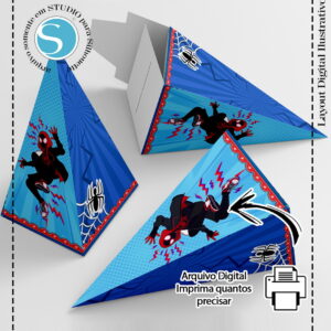 CAIXA PIRAMIDE HOMEM ARANHA ARANHAVERSO - ARQUIVO DIGITAL