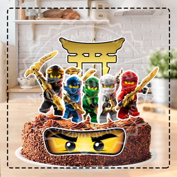TOPO DE BOLO LEGO NINJADO - ARQUIVO DIGITAL