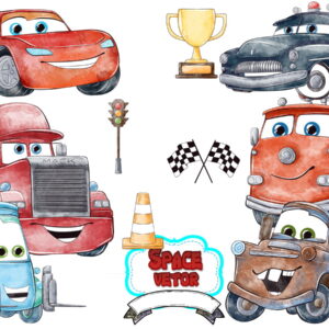Carros Aquarela Kit Digital Compre 1 Leve 3
