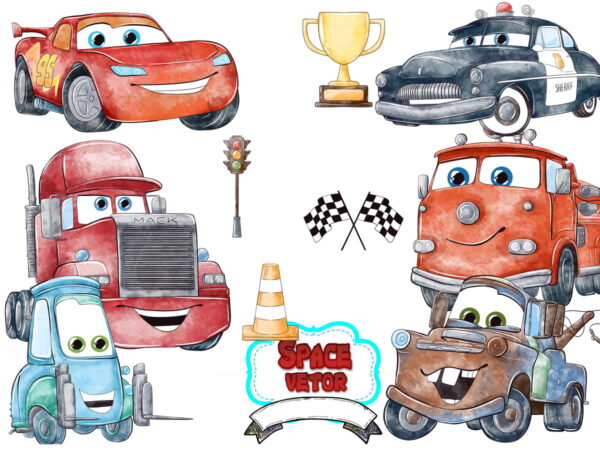 Carros Aquarela Kit Digital Compre 1 Leve 3