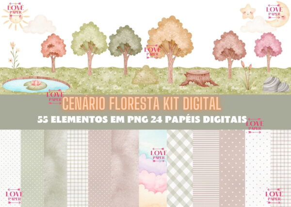 Cenário Floresta Kit Digital