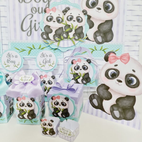 Chá Revelação Panda - Arquivos Corte Studio e pdf 724