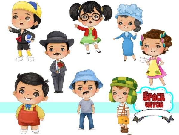 Chaves Baby Aquarela Kit Digital Compre 1 Leve 3