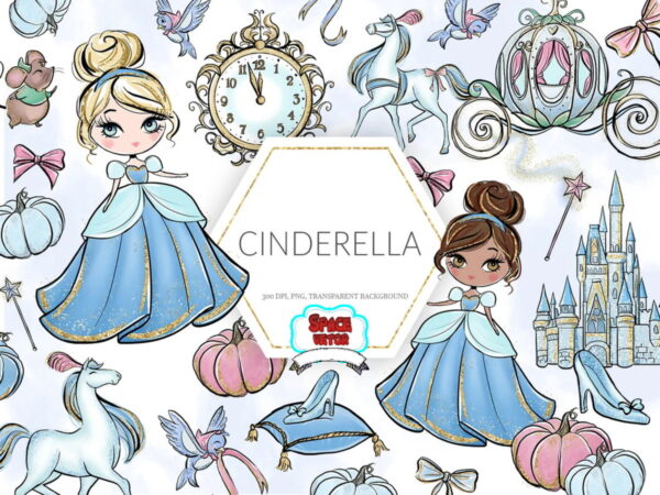 Cinderela Aquarela Kit Digital Compre 1 Leve 2 Ref500