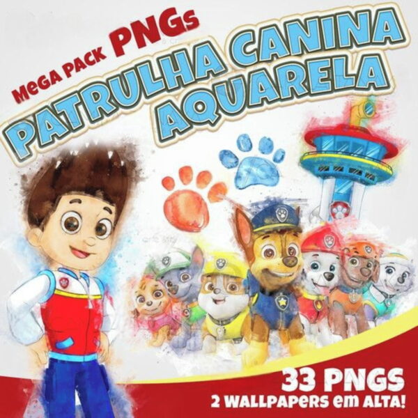 Clipart Kit Digital Patrulha Canina Aquarela/+20kit Cod:8001 - Image 3