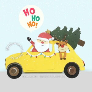Cod 15- Carros Arquivo de Corte Papai Noel Natal