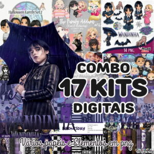 Combo 17 Kits Digitais Wandinha #7