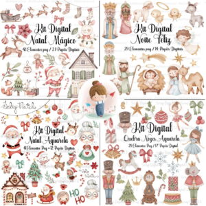 Combo - 22 Kits Natal Aquarela
