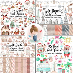 Combo - 7 Kits Natal Aquarela