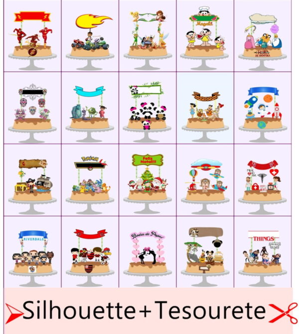 COMBO 70 TOPOS DE BOLO -Silhouette E PDF (Tesourete) - Image 2