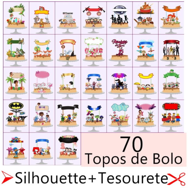 COMBO 70 TOPOS DE BOLO -Silhouette E PDF (Tesourete)