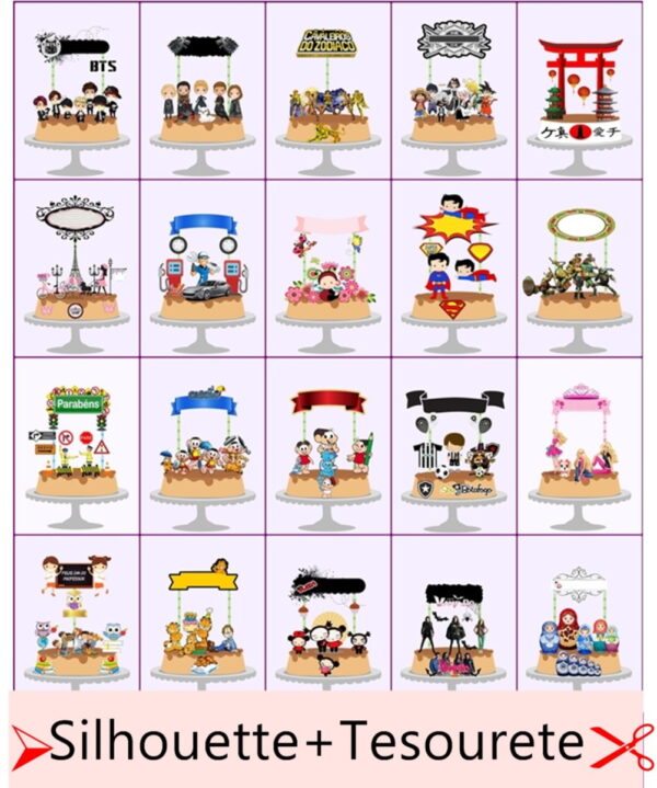 COMBO 70 TOPOS DE BOLO -Silhouette E PDF (Tesourete) - Image 3