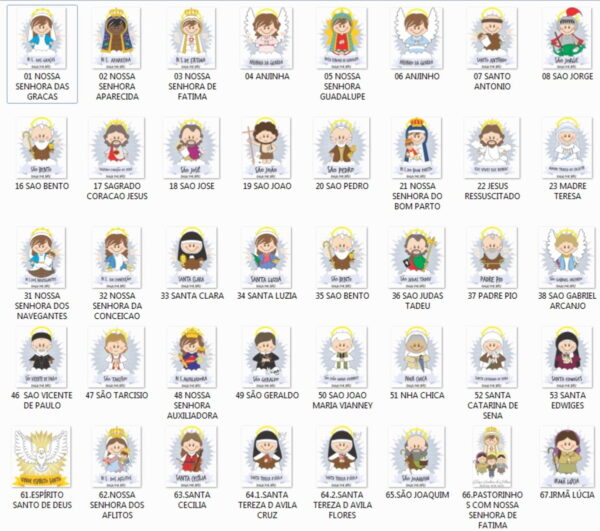 Kit Digital - 95 Santinhos em Png - Image 3