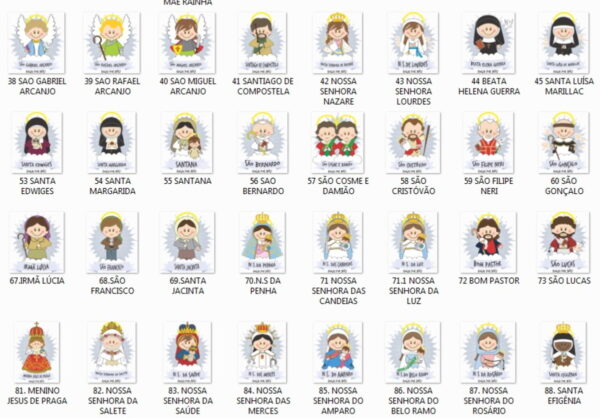 Kit Digital - 95 Santinhos em Png
