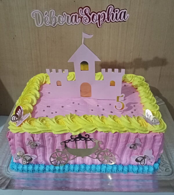 COMBO + Arquivo de Corte - Topo de Bolo Castelo e Carruagem