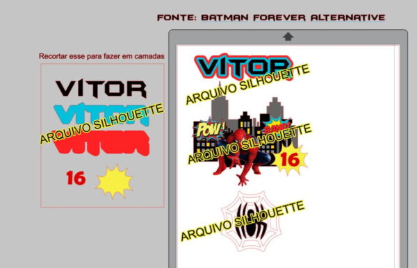 COMBO + Arquivo de Corte - Topo de Bolo Homem Aranha 4 - Image 3