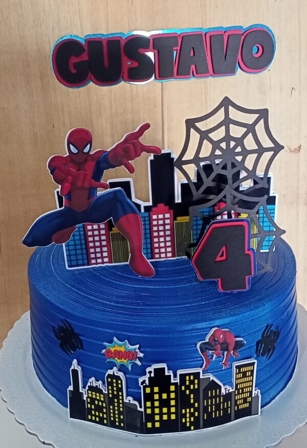 COMBO + Arquivo de Corte - Topo de Bolo Homem Aranha 5