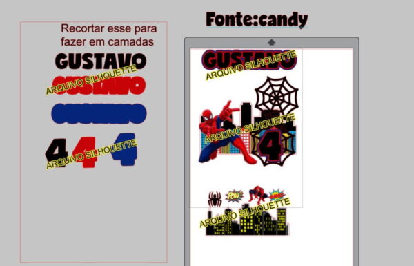 COMBO + Arquivo de Corte - Topo de Bolo Homem Aranha 5 - Imagem 3