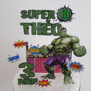 COMBO + Arquivo de Corte - Topo de Bolo Hulk 1