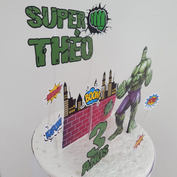 COMBO + Arquivo de Corte - Topo de Bolo Hulk 1 - Imagem 2