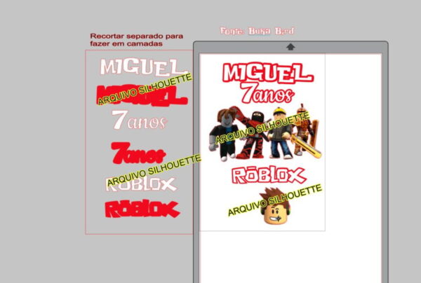 COMBO + Arquivo de Corte - Topo de Bolo Roblox - Image 2