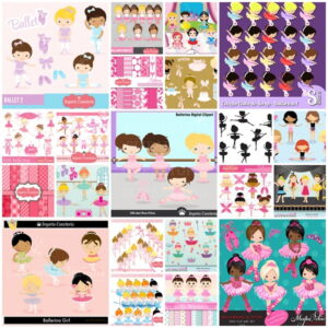Combo Kits Digitais Bailarina